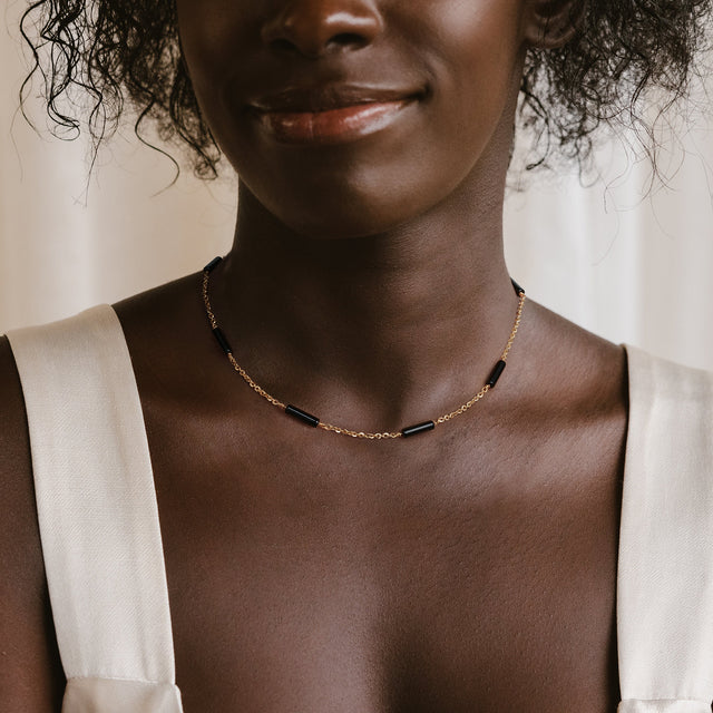 Natural Stone Choker Necklace