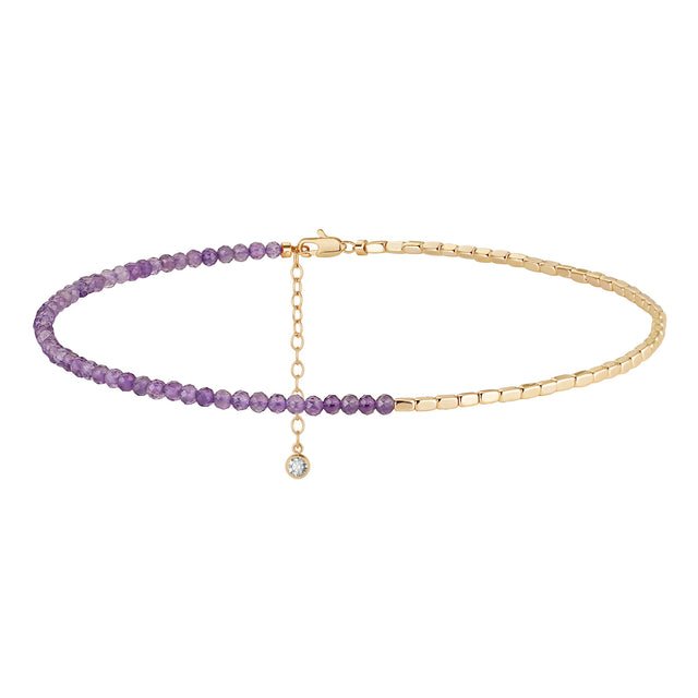 Gold Handmade Gemstone Beaded Anklet