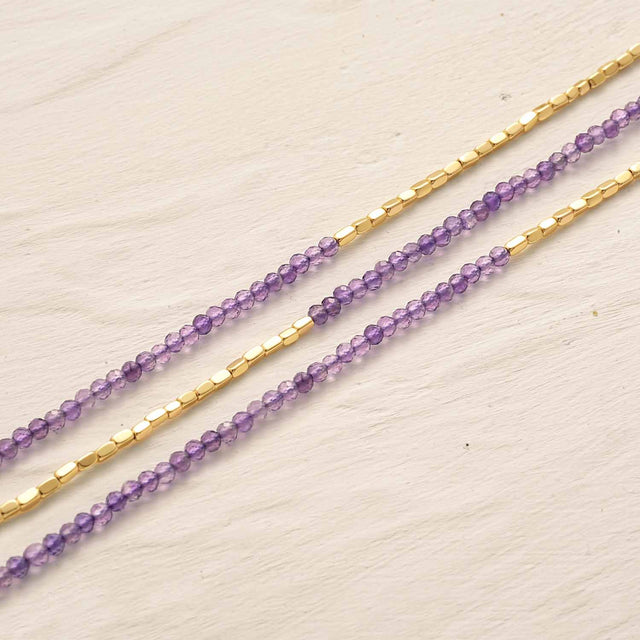 Gold Handmade Gemstone Beaded Anklet