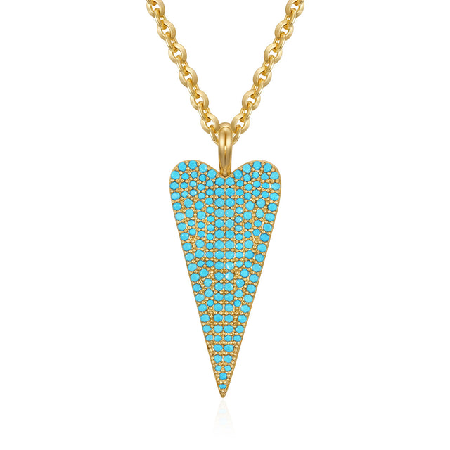 Natural Stone Heart Necklace