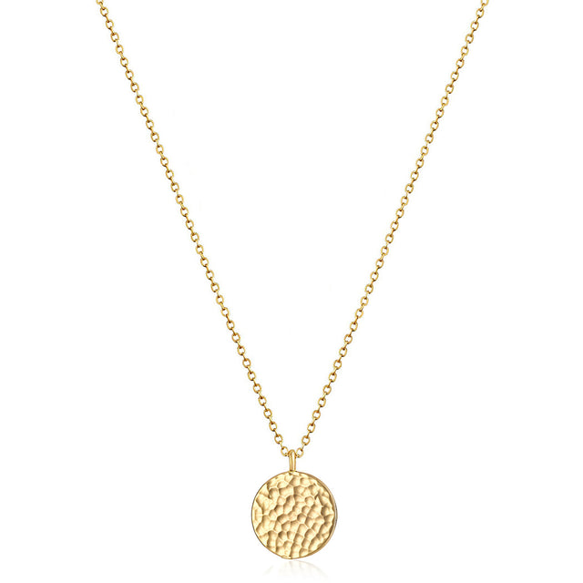 HOLYMAGIC Pendant Necklace Gold Choker Layered Coin Open Karma Circle Full New Crescent Moon 14K Gold Plated Dainty Simple Moon Phase Jewelry for Women /Men Gift
