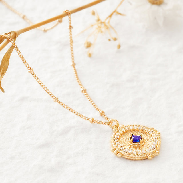 HOLYMAGIC Pendant Necklace Gold Choker Layered Coin Open Karma Circle Full New Crescent Moon 14K Gold Plated Dainty Simple Moon Phase Jewelry for Women /Men Gift