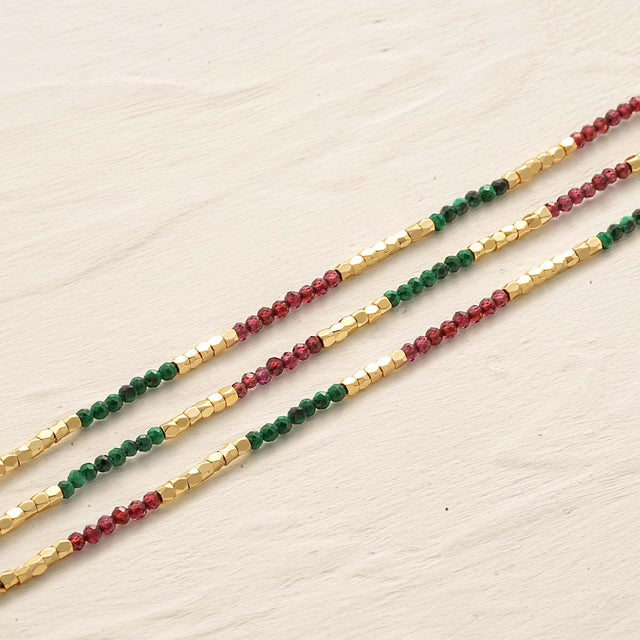 Natural Stone Beaded Choker Necklace