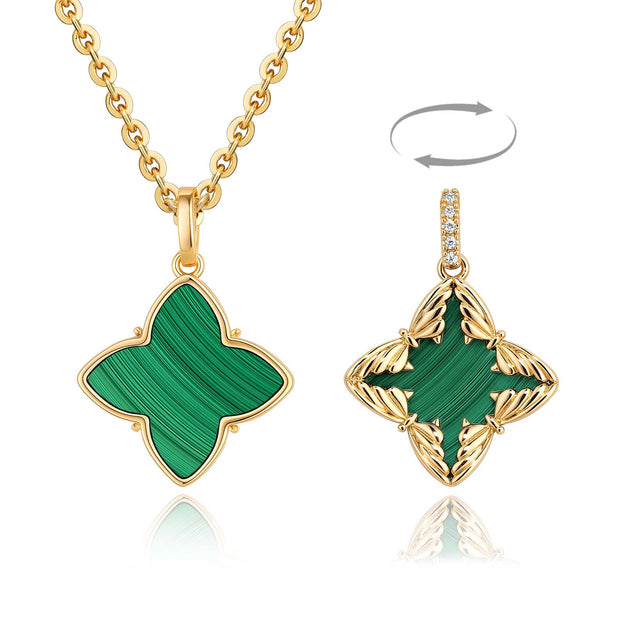 Malachite Butterfly Pendant Necklace
