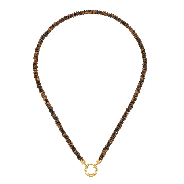 Yellow Tiger Stone Boho Choker Necklace