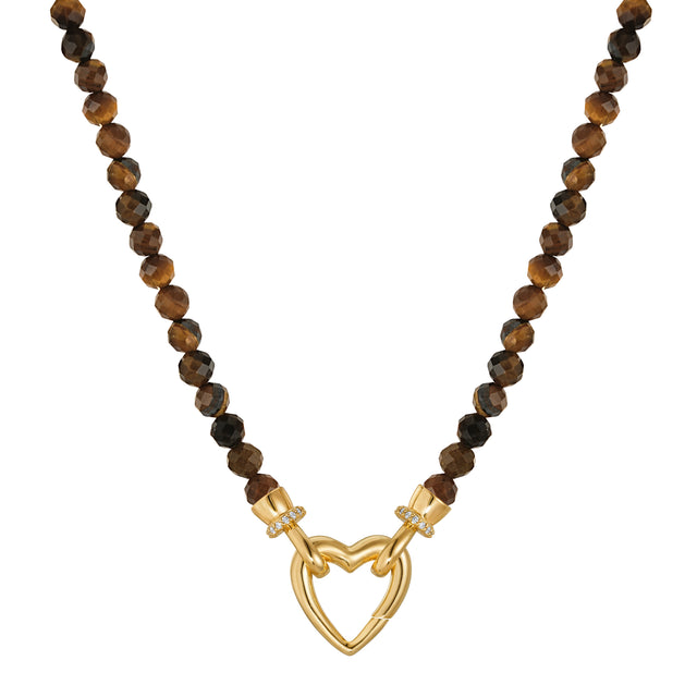 Yellow Tiger Stone Beaded Necklace