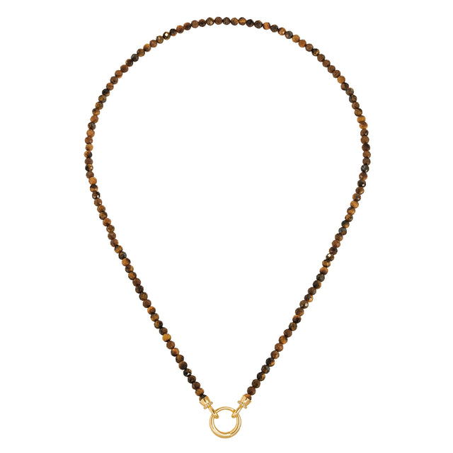 Yellow Tiger Stone Beaded Necklace