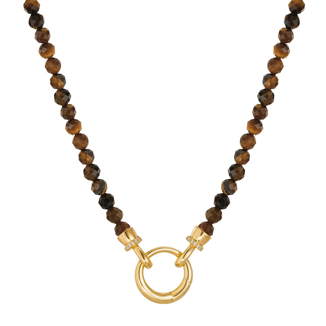 Yellow Tiger Stone Beaded Necklace