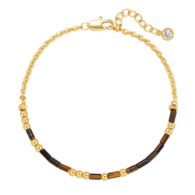 Tiger Eye Morse Code Bracelet