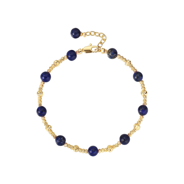 Flower Beaded Gemstone Bracelet