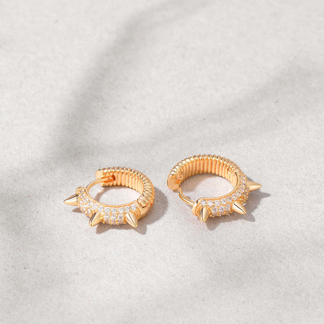 Fettero® gold spike earrings for women perfect for everyday wear and gifting