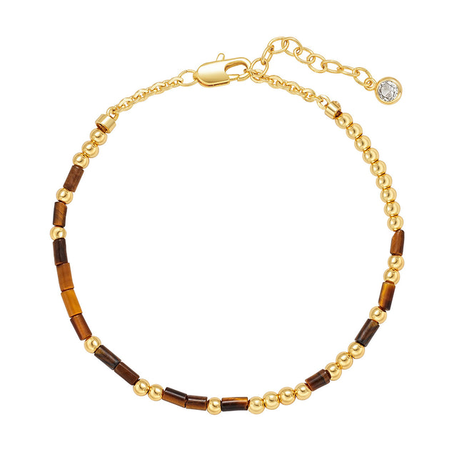Tiger Eye Morse Code Bracelet