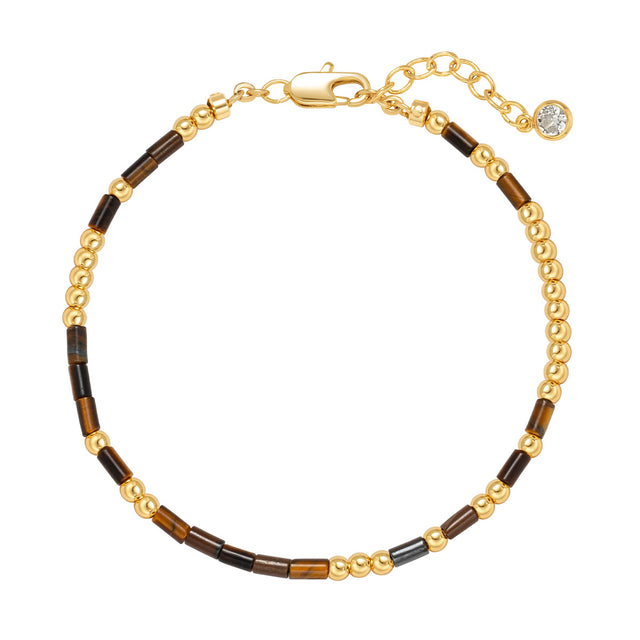 Tiger Eye Morse Code Bracelet