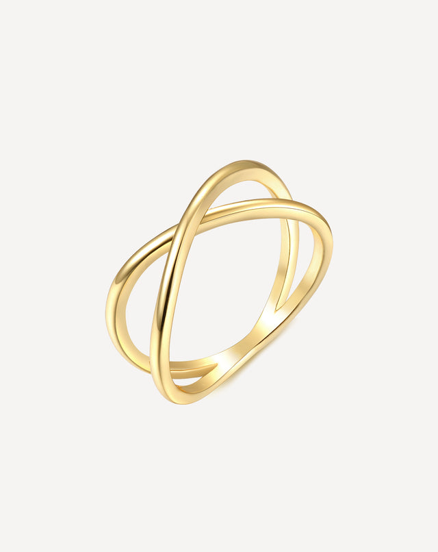 X-shaped Criss Cross Ring