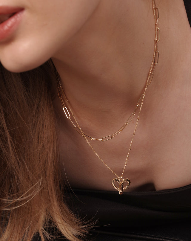 Zipper Heart Necklace