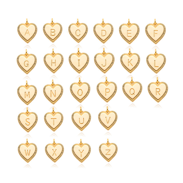A-Z Initial heart bracelet in gold for women by Fettero®, personalized everyday wear jewelry and meaningful gift