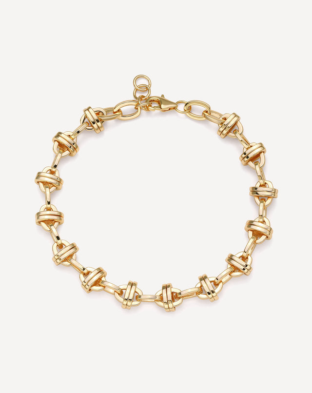 Satellite link gold bracelet for women by Fettero®, delicate everyday wear jewelry and elegant gift choice